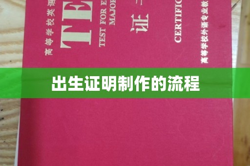 清城出生证明制作的流程